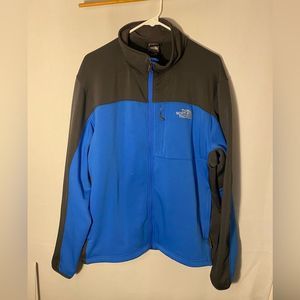 The North Face Full Zip Fleece Lined Performance Jacket Blue Black Mens Size XL